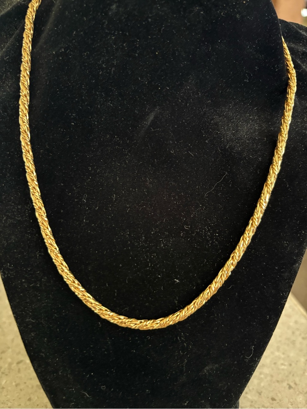 Vintage Monet Twisted Gold-Tone Rope Necklace